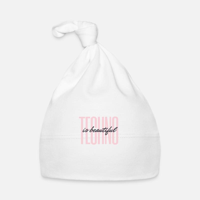 techno is beautyiful - Bonnet bio Bébé - blanc