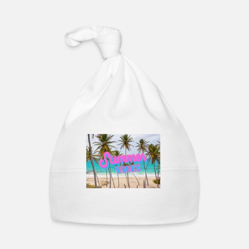 Summer - Vibes - Summer Vibes - Sun - Hot - Palms Organic Baby Cap