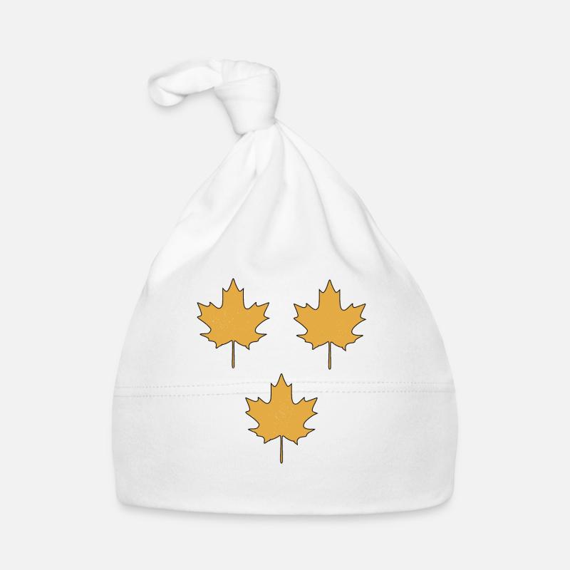 maple leaf pattern Organic Baby Cap