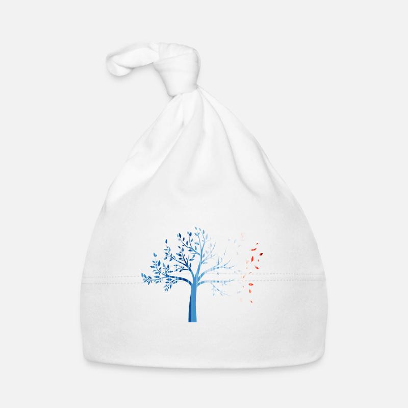 Rayures chauffantes - nature lâche / arbre Bonnet bio Bébé