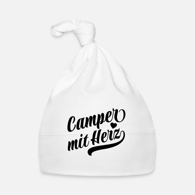 Camper mit Herz - Camping - Spruch Baby Bio-Mütze