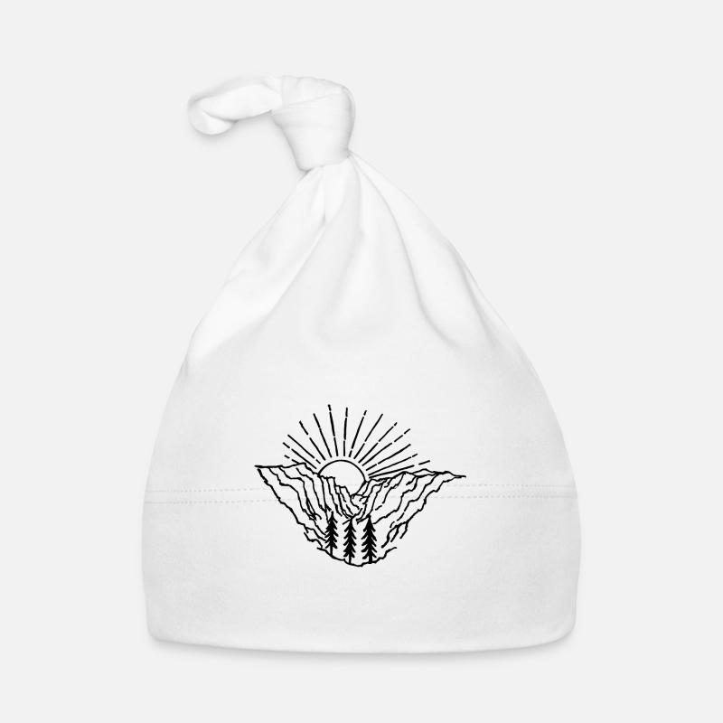 Sunrise, Trees & Mountains Organic Baby Cap