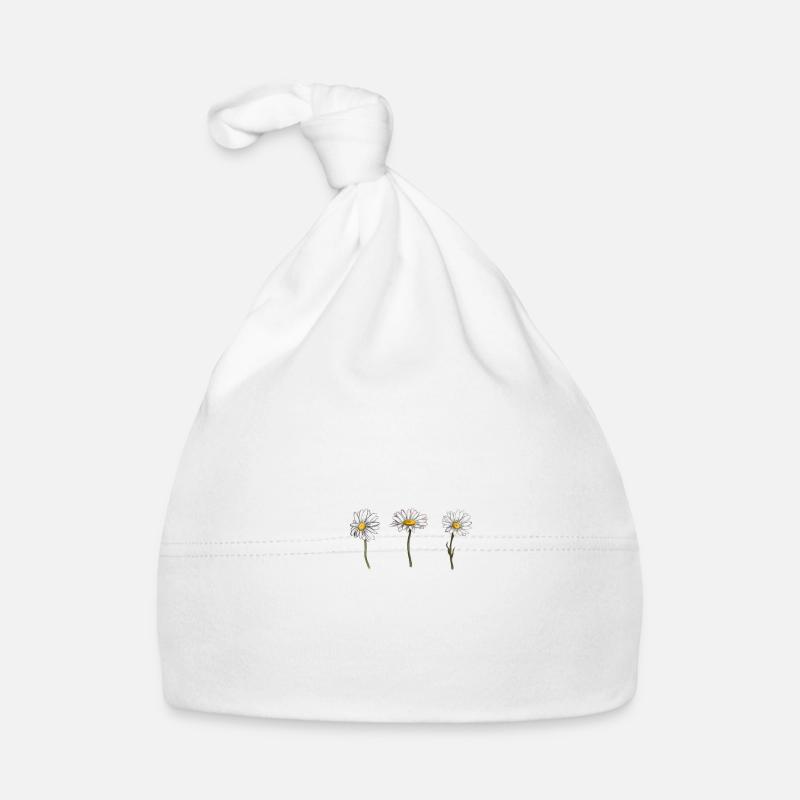 3 daisy - Baby Bio-Mütze - Weiß