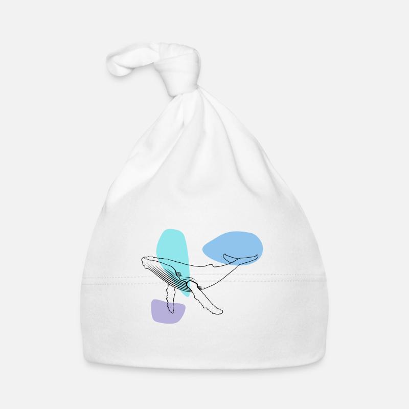 Wal - Buckelwal - Meeressäuger - Geschenk Baby Bio-Mütze