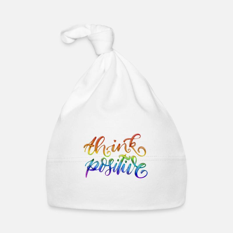 Think positive, think positively Organic Baby Cap
