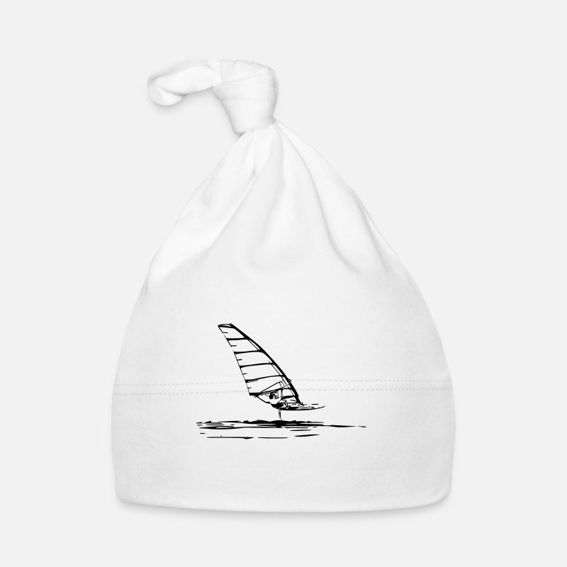 Windsurf Foil Sketch Baby Bio-Mütze