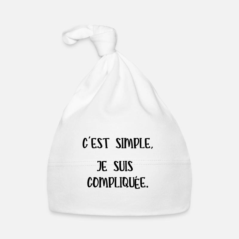 c'est simple je suis compliquée Bonnet bio Bébé