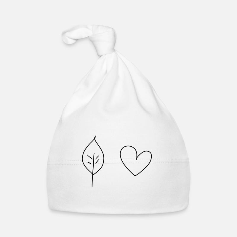 Heart Leaf Symbol Nature Organic Baby Cap