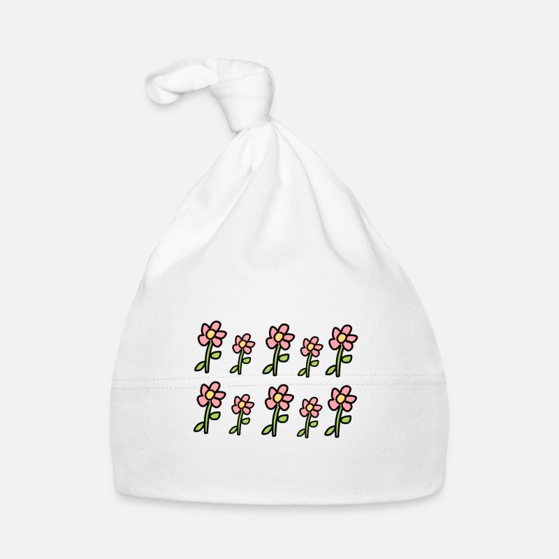 floral pattern plants flower symbol pink Organic Baby Cap