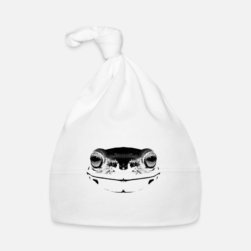 Frosch / Gesicht / Visage de grenouille Bonnet bio Bébé
