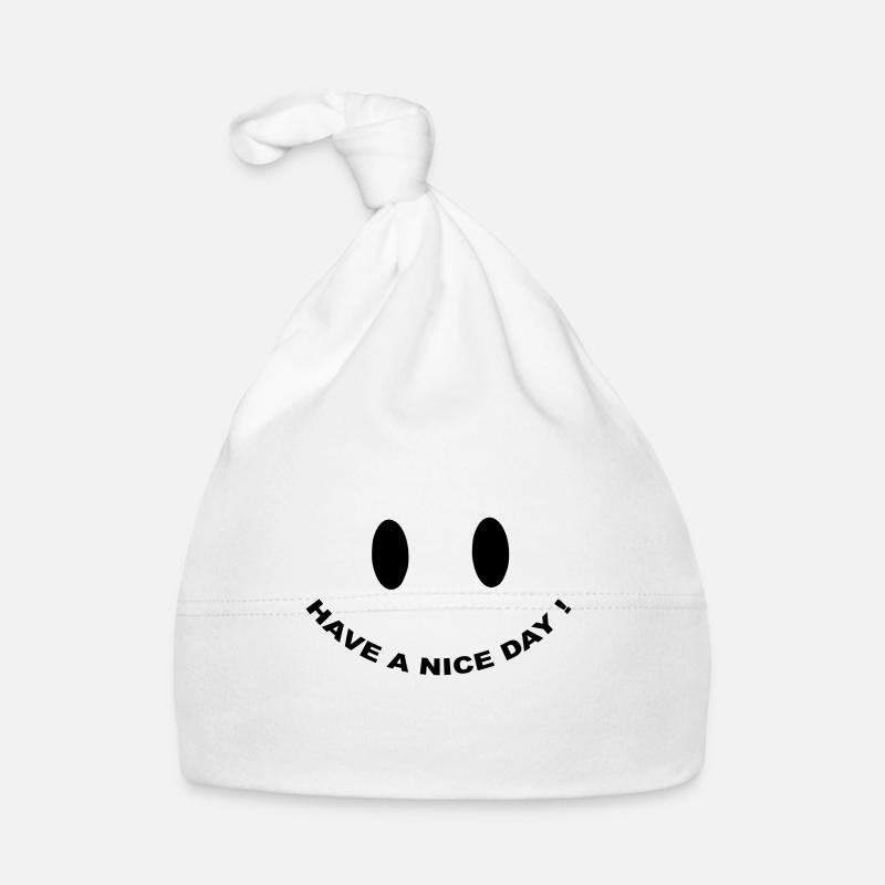 Nice Day - Baby Bio-Mütze - Weiß