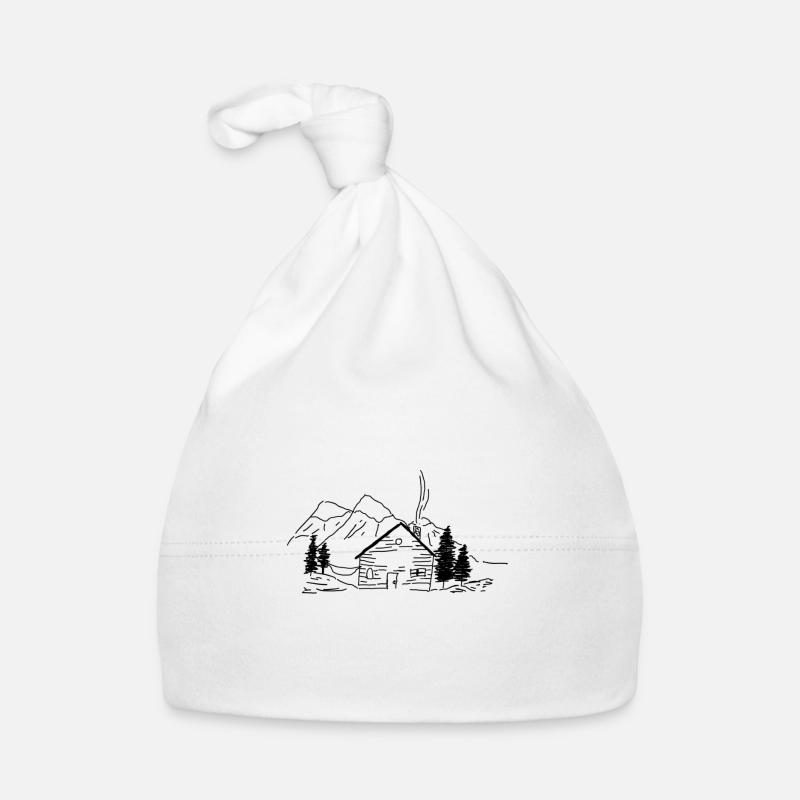 haus berge cabin Geschenkidee mountains Baby Bio-Mütze