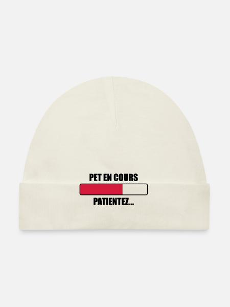 Pet en cours, patientez... - Bonnet bio Bébé - blanc - Devant