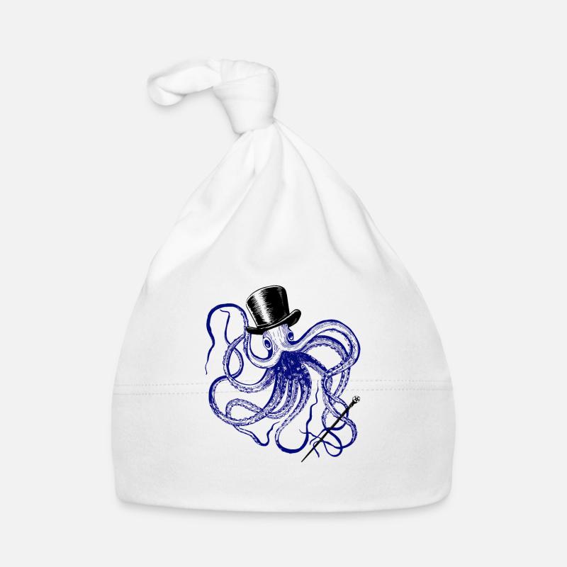 Pieuvre Magicien Vodoo Monstre Octopus Encre de seiche Bonnet bio Bébé