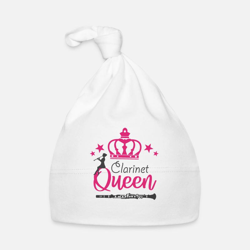 Klarinette Spieler Krone Königin Mädchen Geschenk Baby Bio-Mütze