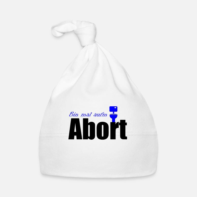 Abort Klo WC Dialecte Toilette Saxe - Bonnet bio Bébé - blanc