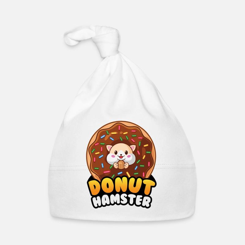 Donut Hamster par moodrush - Bonnet bio Bébé - blanc