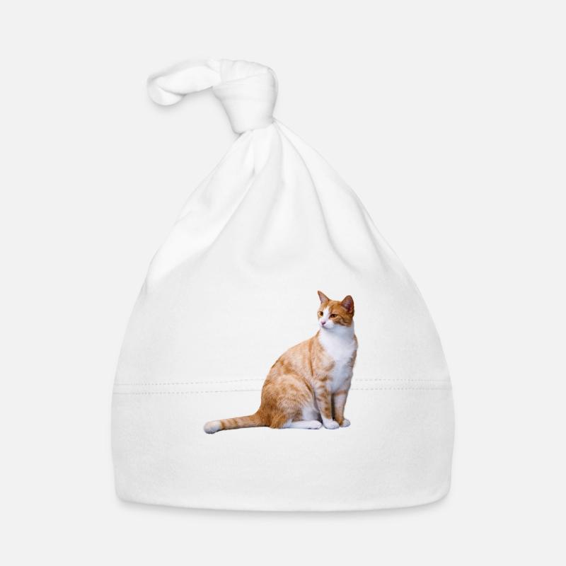 Chat assis chat rouge Kitty Sweet Gift Bonnet bio Bébé