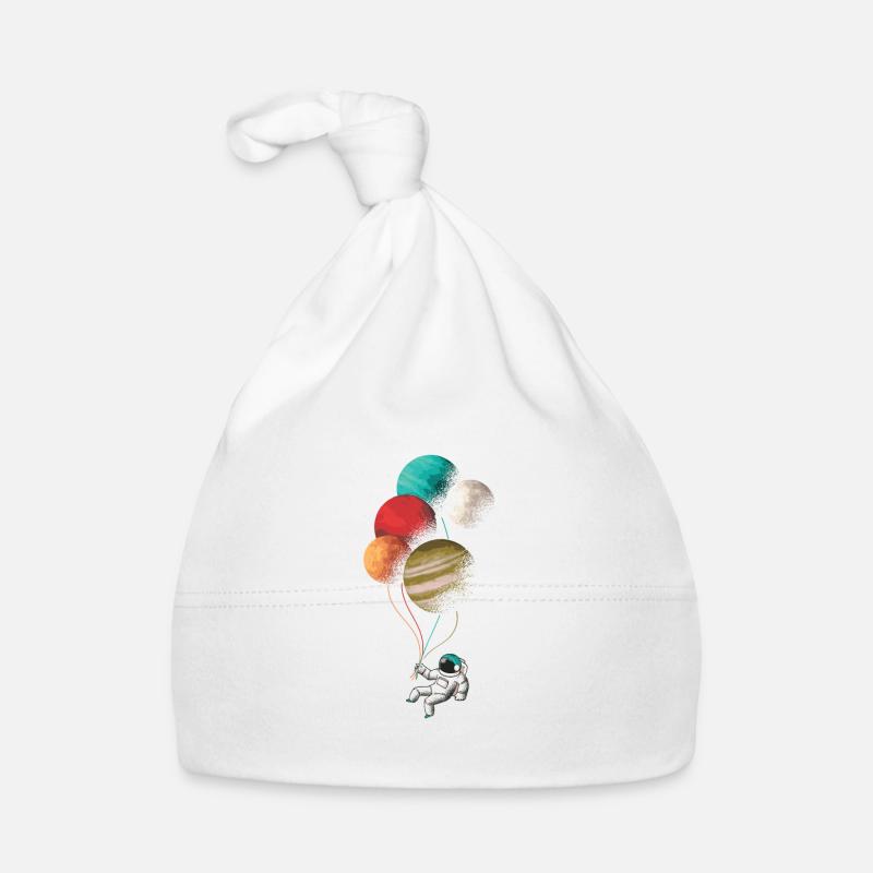 Astronaut mit farbigem Ballon Baby Bio-Mütze