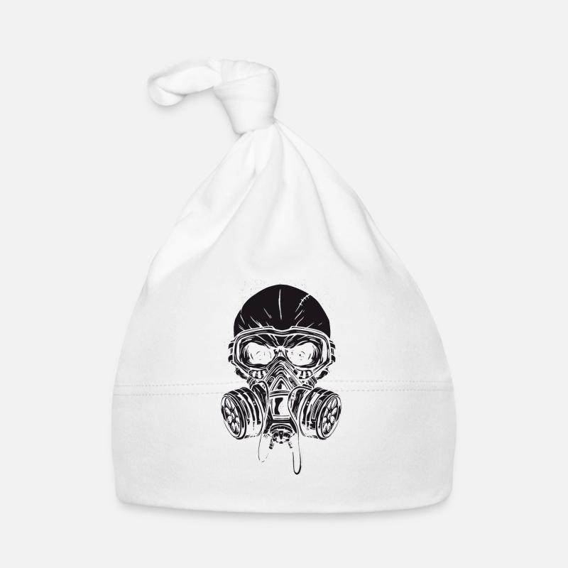 Masque à gaz protection hardstyle - Bonnet bio Bébé - blanc