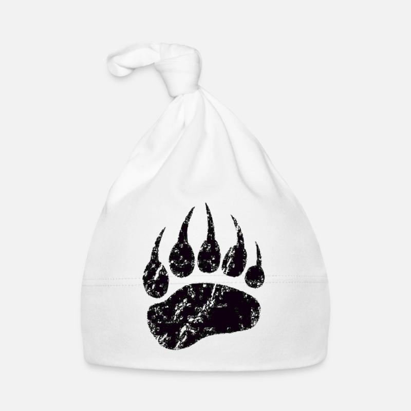 Bearded paw bear claw Organic Baby Cap