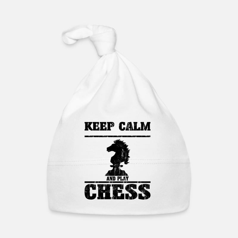 Chess Keep Calm and Play Chess gift Organic Baby Cap