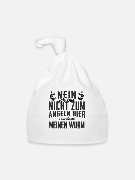 Angler Angel Geschenk Für Angler - Baby Bio-Mütze - Weiß - Vorne