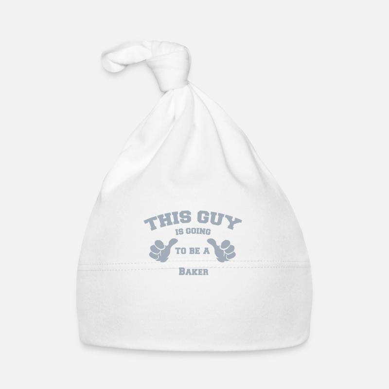 This Guy is Going To Be A Baker - Organic Baby Cap - white