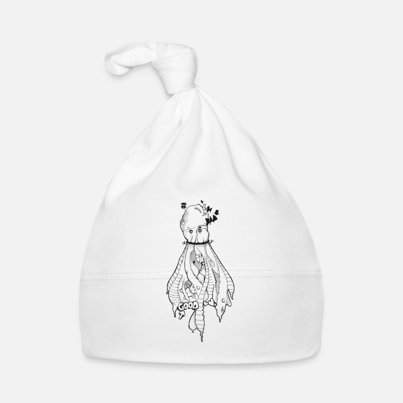 Bon et mauvais - Bonnet bio Bébé - blanc