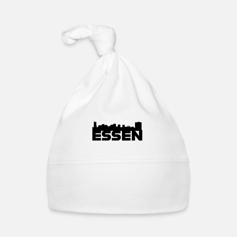 Essen Deutschland Skyline Geschenkidee Baby Bio-Mütze