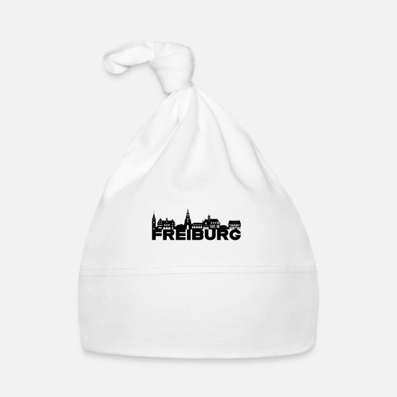 Freiburg Germany skyline gift idea Organic Baby Cap