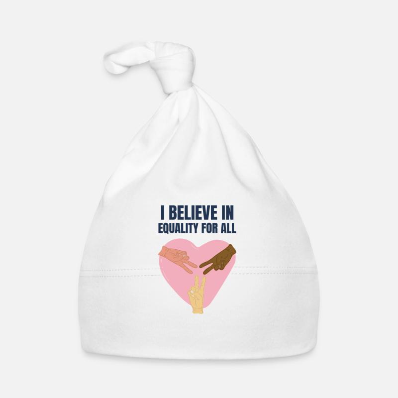 I believe in equal rights BLM LGBTQ Organic Baby Cap