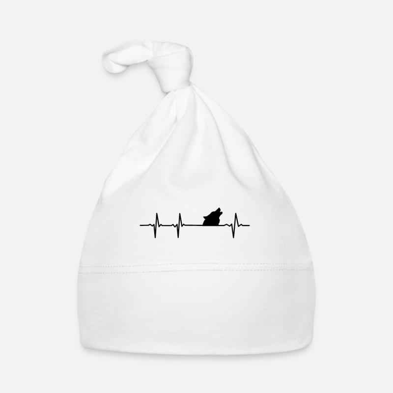Wolf Heartbeat Pulse Wolf Pack Team Gift Bonnet bio Bébé
