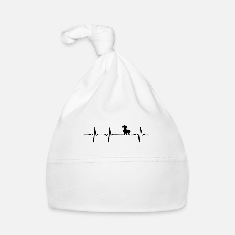 Cadeau de teckel de teckel de teckel de battement de coeur de teckel Bonnet bio Bébé