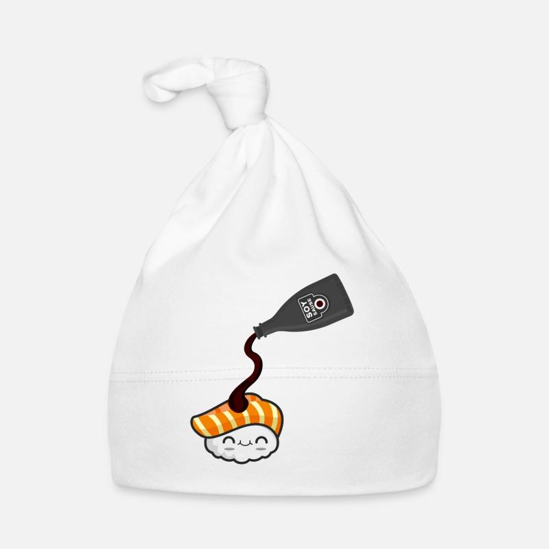 Sushi kawaii - Bonnet bio Bébé - blanc