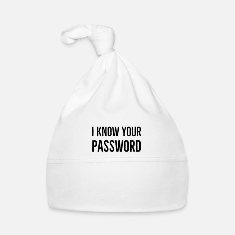 I Know Your Password Organic Baby Cap