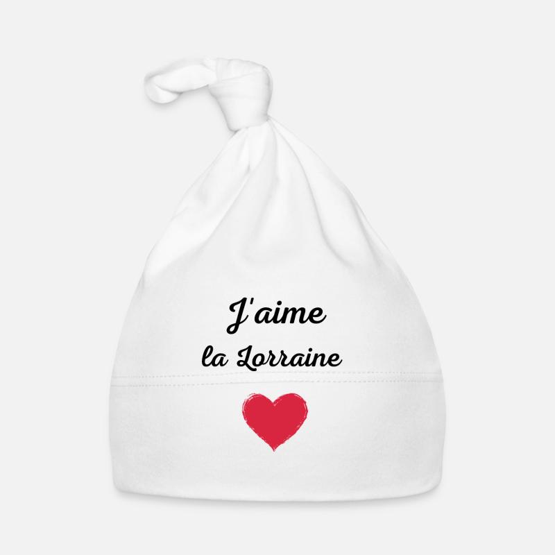 J'aime la Lorraine - Bonnet bio Bébé - blanc