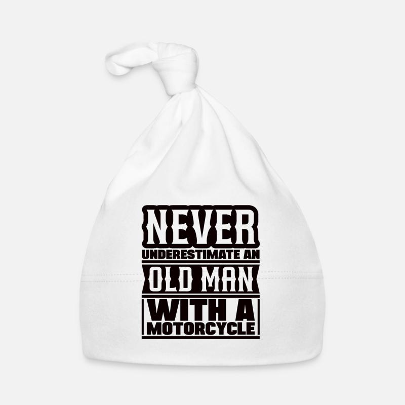 Never underestimate an old man with a motorcycle Organic Baby Cap