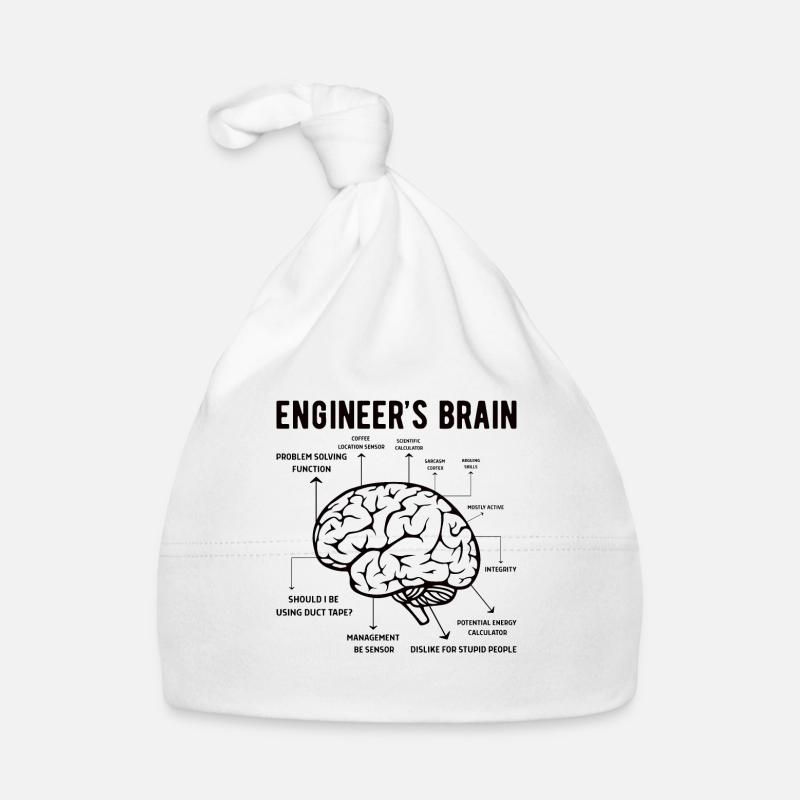 Engineer Brain Mechanical Engineering Electrical Engineering Math Organic Baby Cap