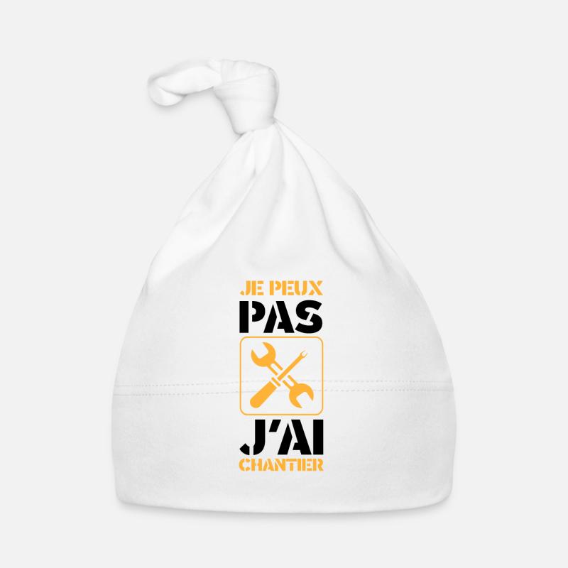 Je Peux Pas Jai Chantier ouvrier du batiment Artis Bonnet bio Bébé
