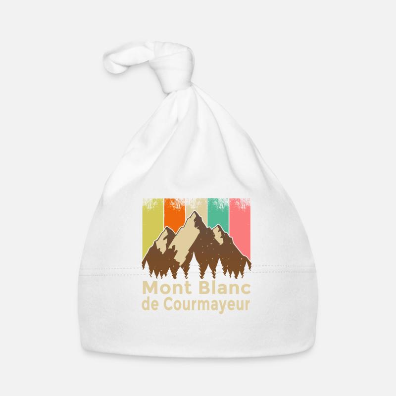 Mont Blanc de Courmayeur - Bonnet bio Bébé - blanc