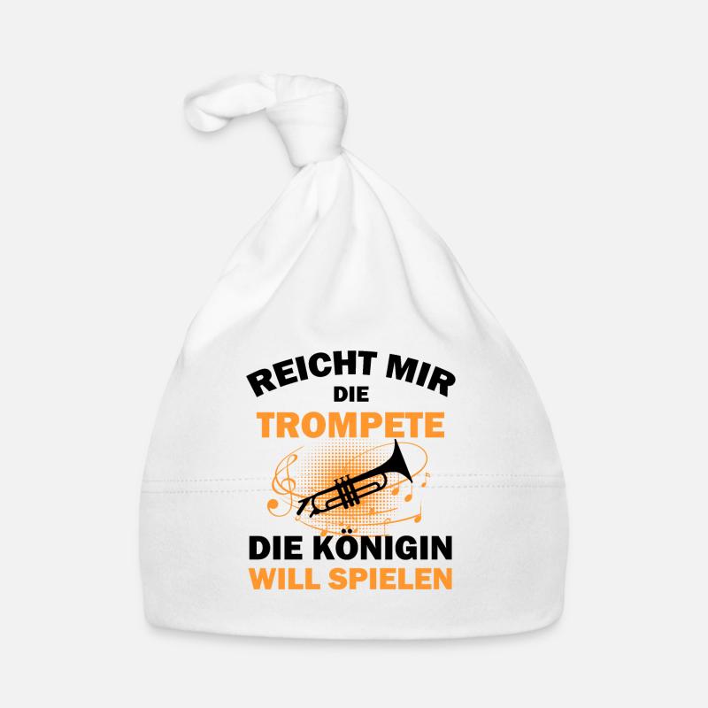 Trompete Trompeter - Baby Bio-Mütze - Weiß