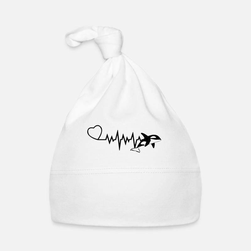 Orca Killer Whale Killer Whale Heartbeat Organic Baby Cap