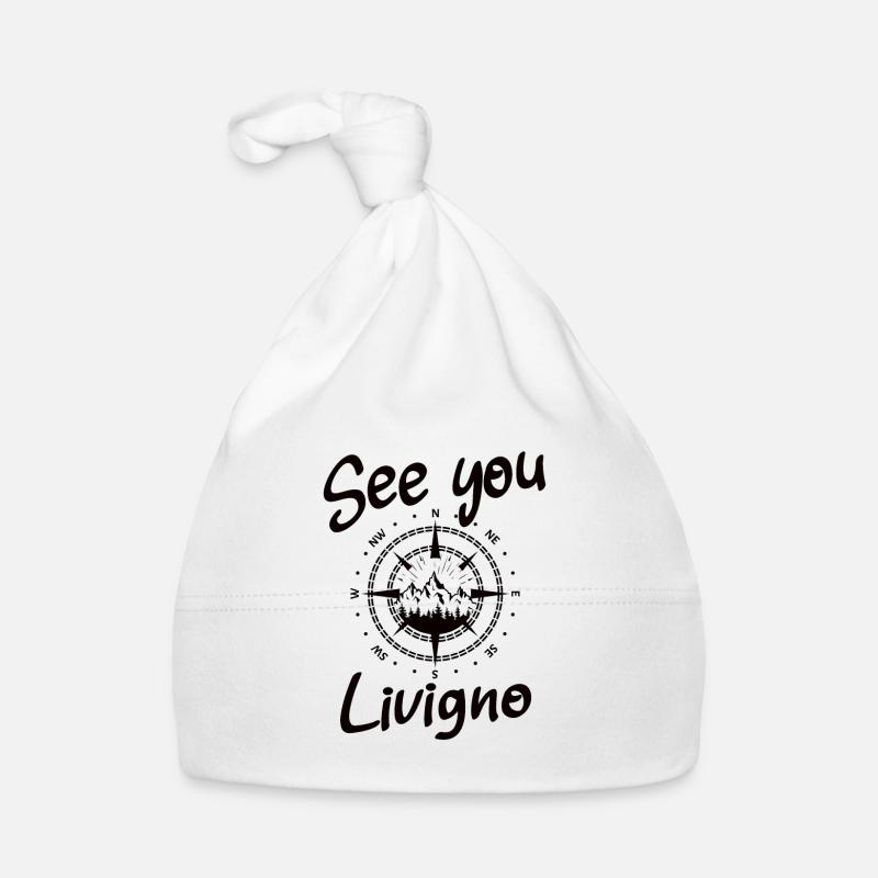 Livigno Snowboarding Hiking and skiing Organic Baby Cap