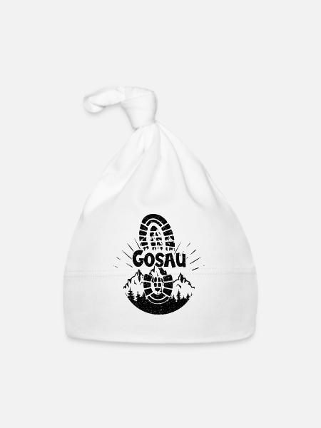 Gosau hiking Snowboarding Austria - Organic Baby Cap - white - Front