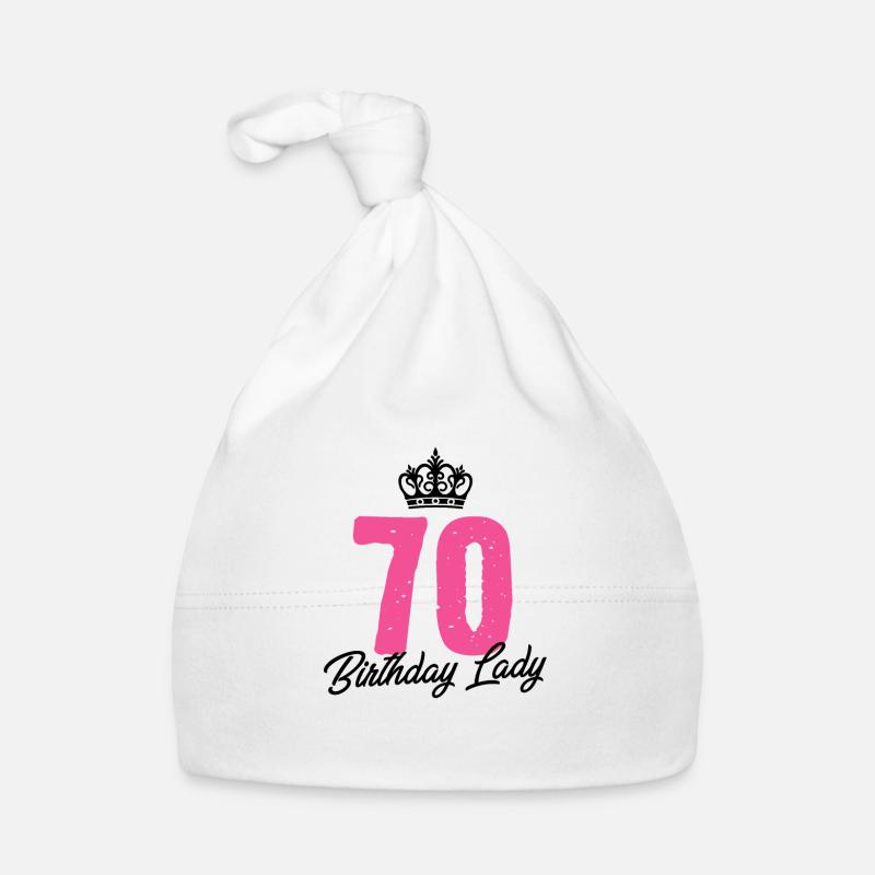 70 Years Old Birthday Lady Organic Baby Cap