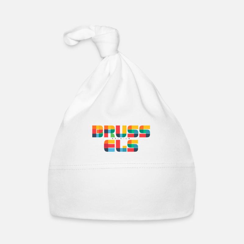 Brüssel Belgien CMYK Pop Art Stil Baby Bio-Mütze
