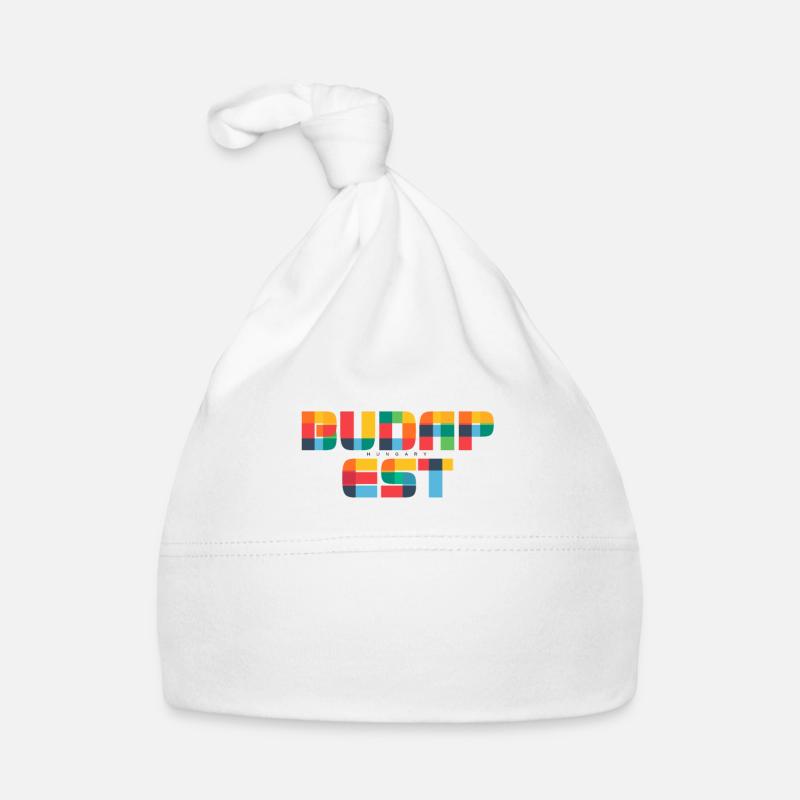 Budapest Hongrie CMJN Pop Art Style Bonnet bio Bébé