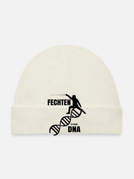 Fechten ist meine DNA - Baby Bio-Mütze - Weiß - Vorne