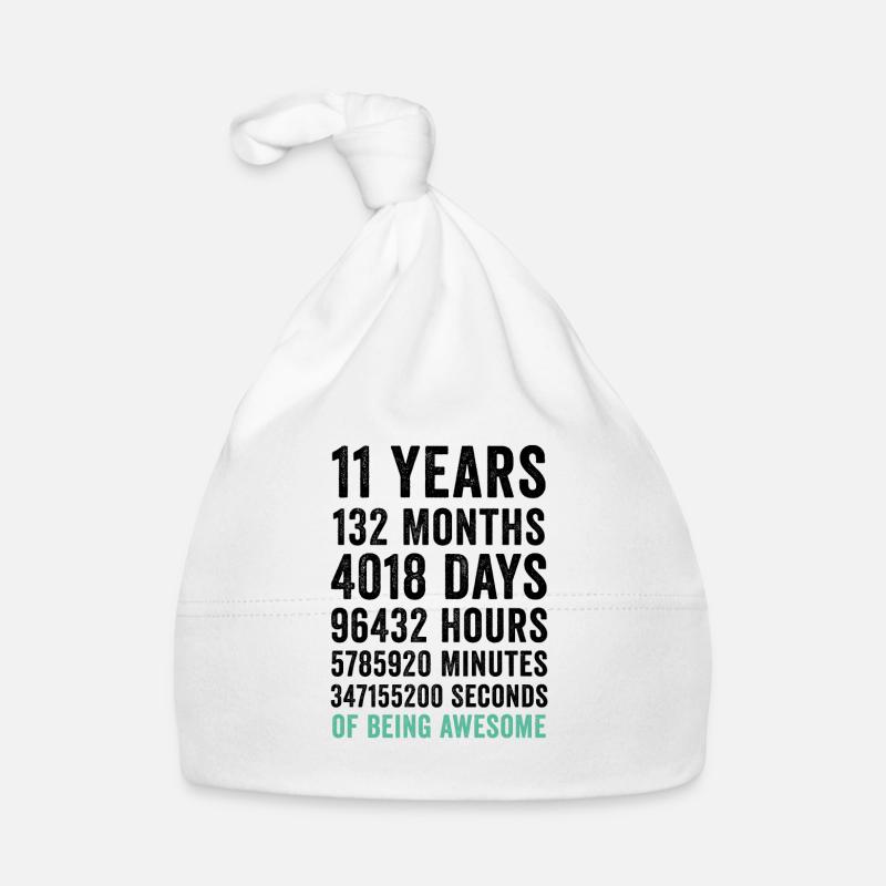 Anniversaire 11 ans d’être génial Bonnet bio Bébé